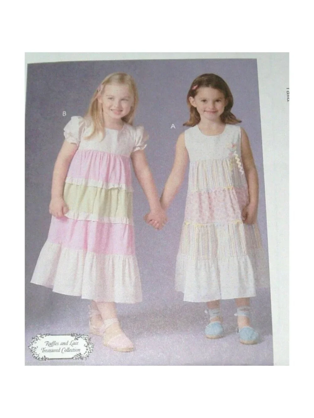 Vintage Sewing Pattern McCalls M4758 Girls Dresses Church School Party 6-7-8 U/C